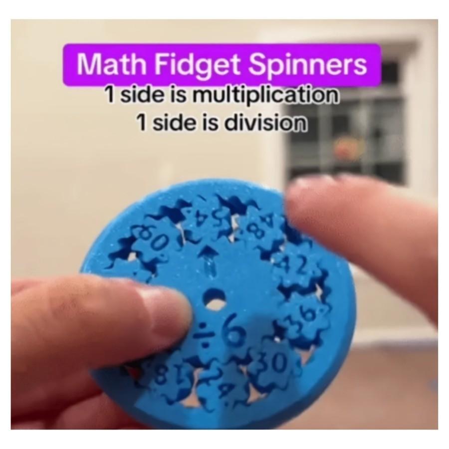 Math Fidget Spinner, Addition and Subtraction, Multiplication Dividing Spinner, Math Fidget Toys with Bonus Stickers for Kids, Cool Mini Math Spinner