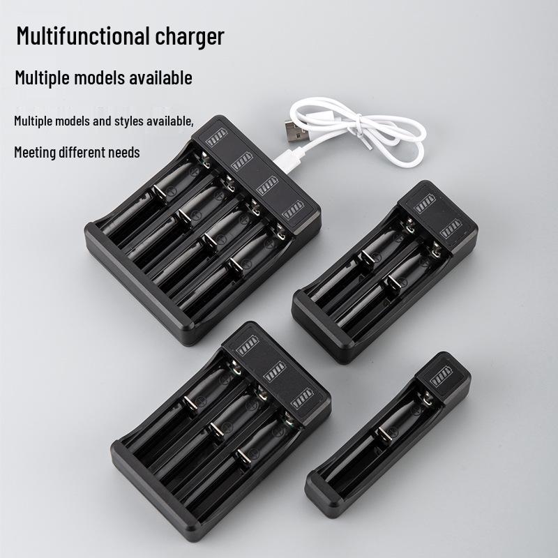 Smart Fast Charger for 18650 & 21700 Lithium Batteries with Multi-Slot and Indicator Light