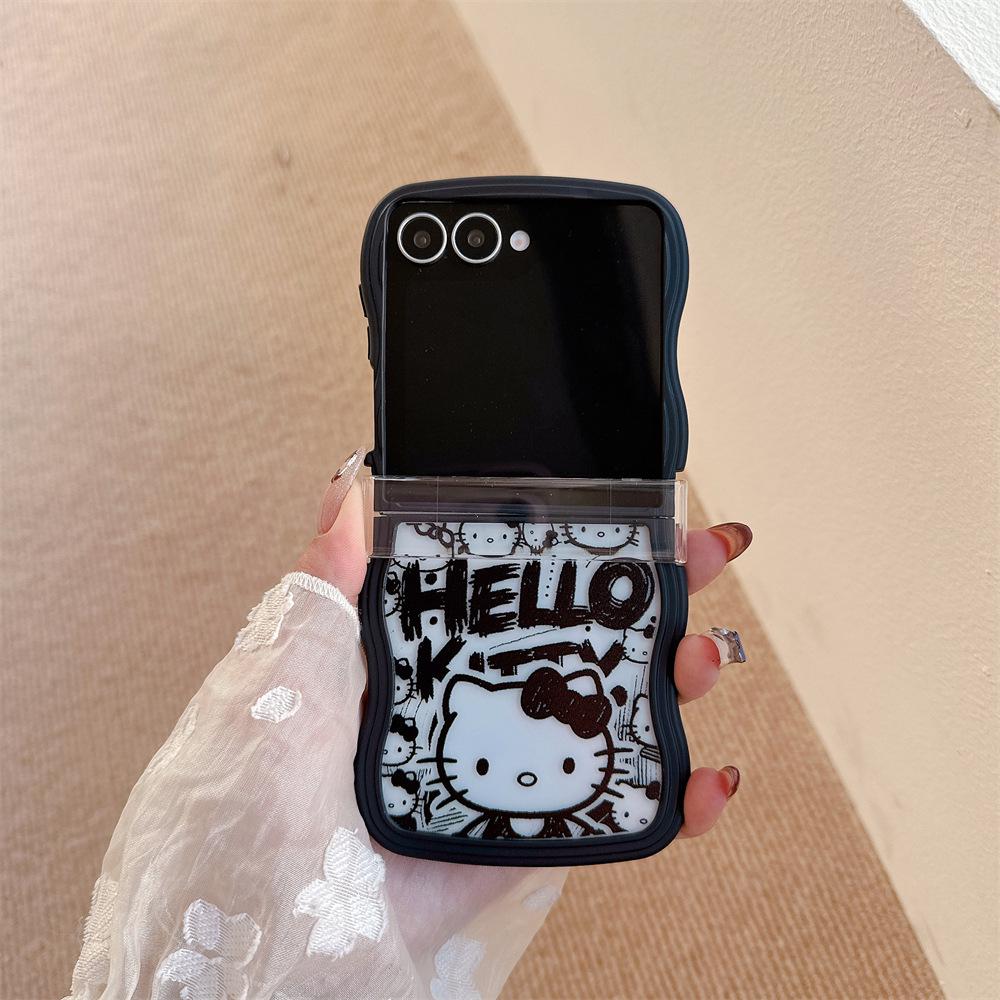 Etui ochronne Hello Kitty do składanego telefonu Samsung Galaxy Z Flip7/6/5/4 z smyczą