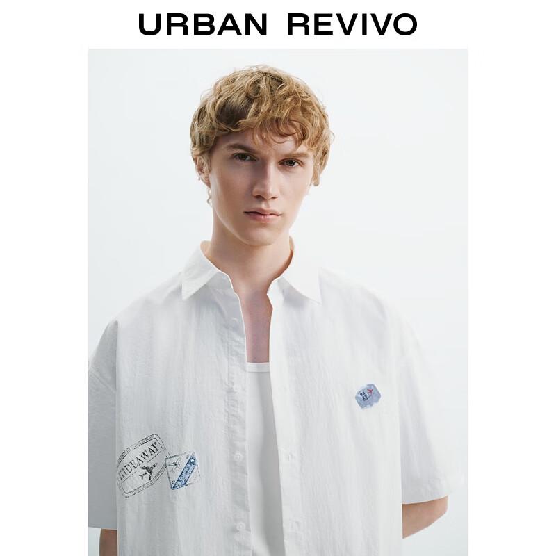 UR Men's Trendy Loose Fit Short Sleeve Collar Shirt