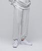 Pin-Tuck Wide Sweatpants [Melange Light Gray]