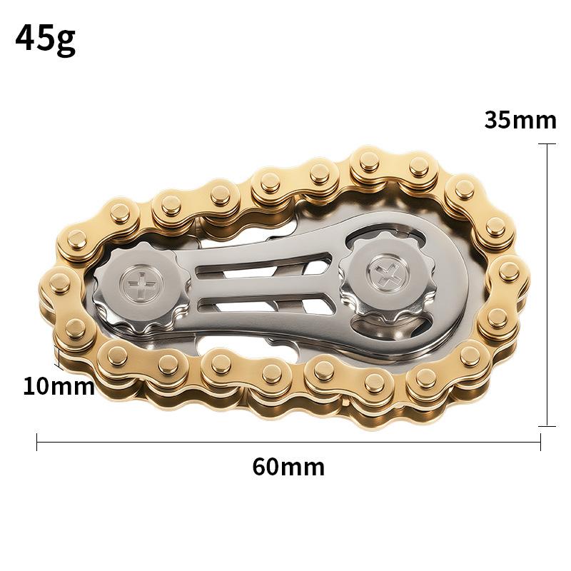 Metal Fingertip Gyro Sprocket Flywheel Fidget Spinner Antistress Anxiety Bicycle Chain Stress Anxiety ADHD Relief Fidgets Toy