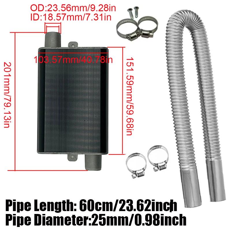 60cm Car Air Diesel Parking Heater Exhaust Pipe Tube Hose 24mm Air Filter Muffler Silencer With Clip Kit For Webasto Eberspacher