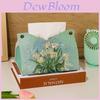 Van Gogh Oil Painting Tissue Box Holder With Leather Material For Home And Car Decor