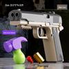 Mingjiangtang 1911 Toy Gun: Double-Barrel Ejection Carrot Design, Rapid-Fire Action for Kids.