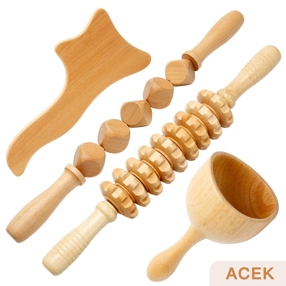 Natural Bamboo Gua Sha Stick Wooden Therapeutic Stick Scraping Massage Tools Body Shaping Cupping Massage Gua Sha Accessories