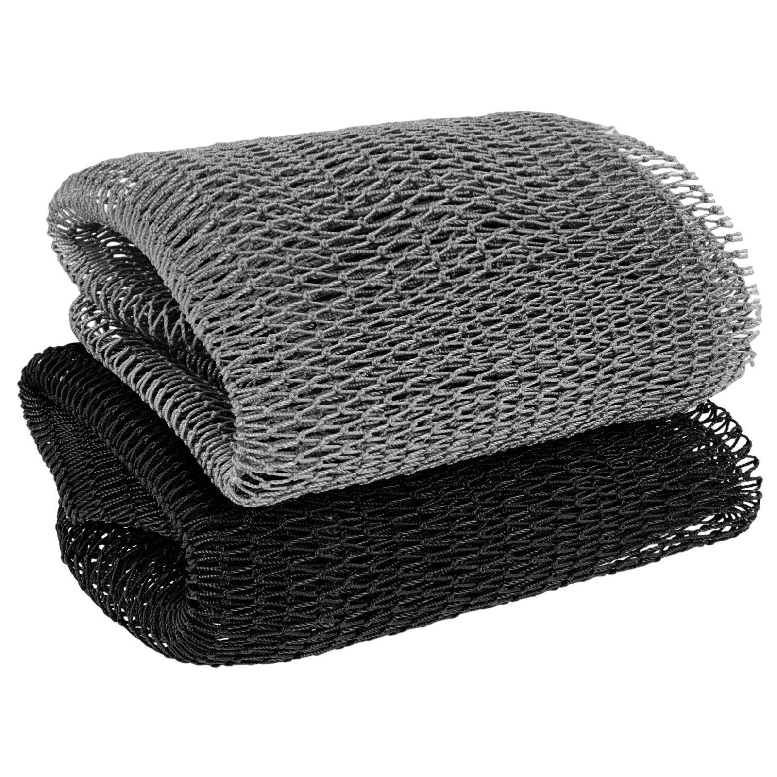 

2Pcs African Net Sponge Exfoliating Body Scrubber Extendable Long Soft Shower Foam Bath Soap Net for Skin Friendly Cleansing чорний колір сірий
