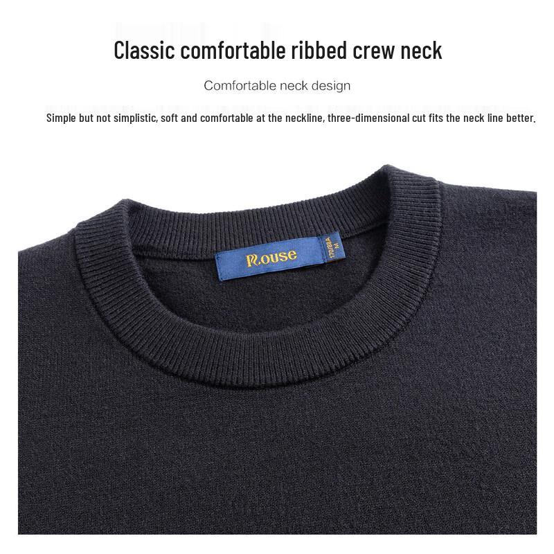 Luotz Men's Round Neck Thermal Knit Sweater