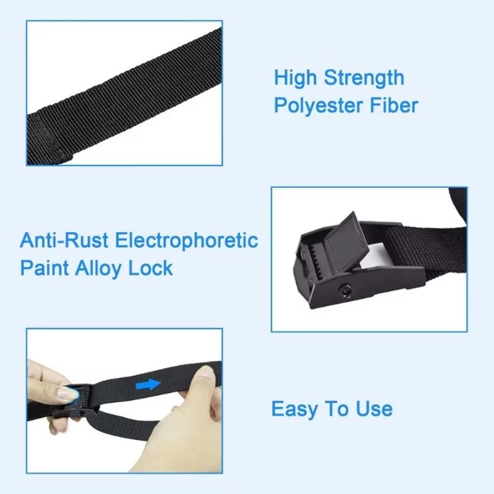 2pcs Multi-purpose Adjustable Secure Tie-Down Luggage Bag Fixed Strap  Safe Luggage Transport