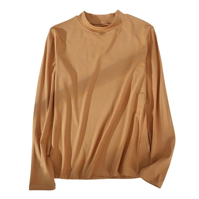 Cozy Autumn/Winter Slimming Base Layer Shirt - Skin-Friendly, Comfortable, and Warm Round Neck Top