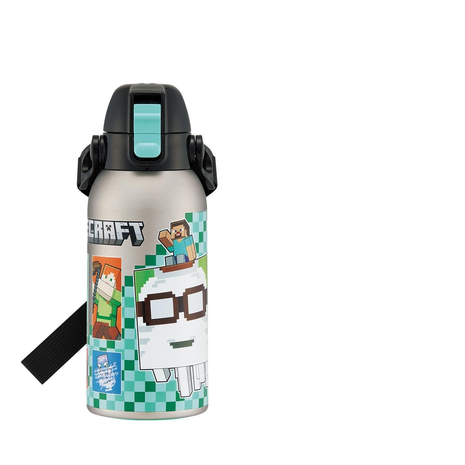 Skater Water Direct Minecraft 26 for Stainless Sports Children s Bottle, 600ml, Drinking, Design, Boys, Insulated, Steel, Lightweight, Bottle, STCH6-A