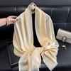 Scarf for Women New Style Elegant and Versatile Printed Long Scarf  Imitation Silk Scarf  Double-sided Gold Wire Sunscreen Shawl