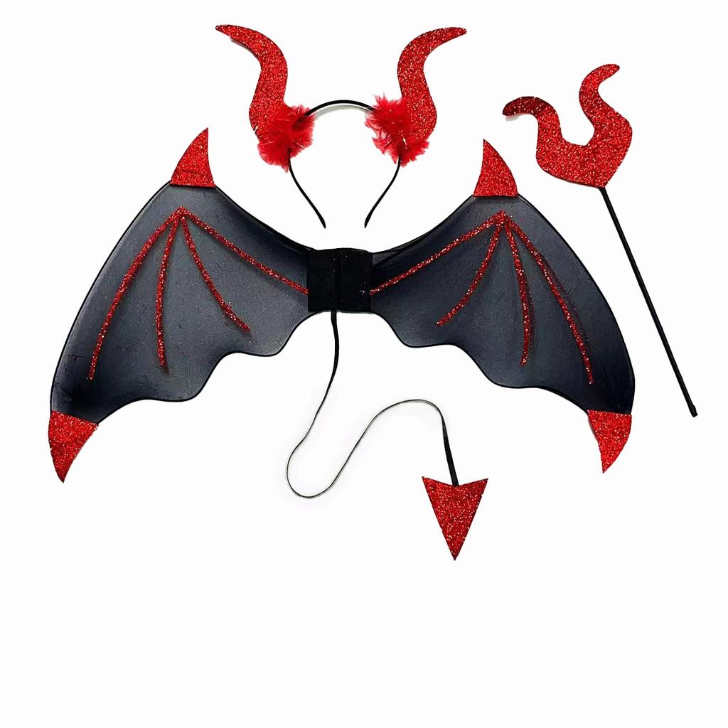 Halloween Decoration Props, Bat Wings, Three Piece Set, Role-playing, Party Decoration Props, Stage Performance