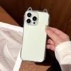Applicable To Iphone17 Transparent Cute Black Cat Mobile Phone Case Apple 13 Pro Cartoon Cat Ear Protective Case