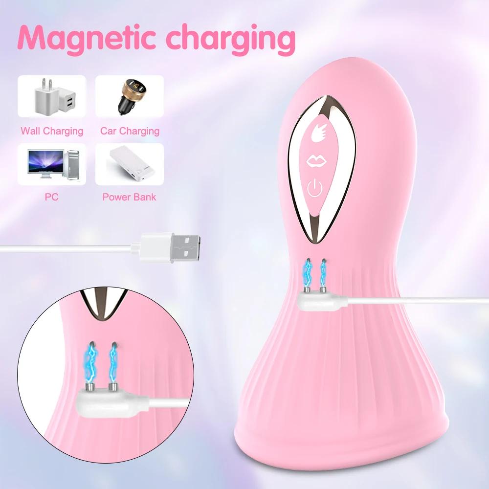 Nipple Sucking Vibrator Sex Toy Breast Clitoral Stimulator Tongue Vibration Clit Auto Sucker Orgasm Massager for Female Pleasure