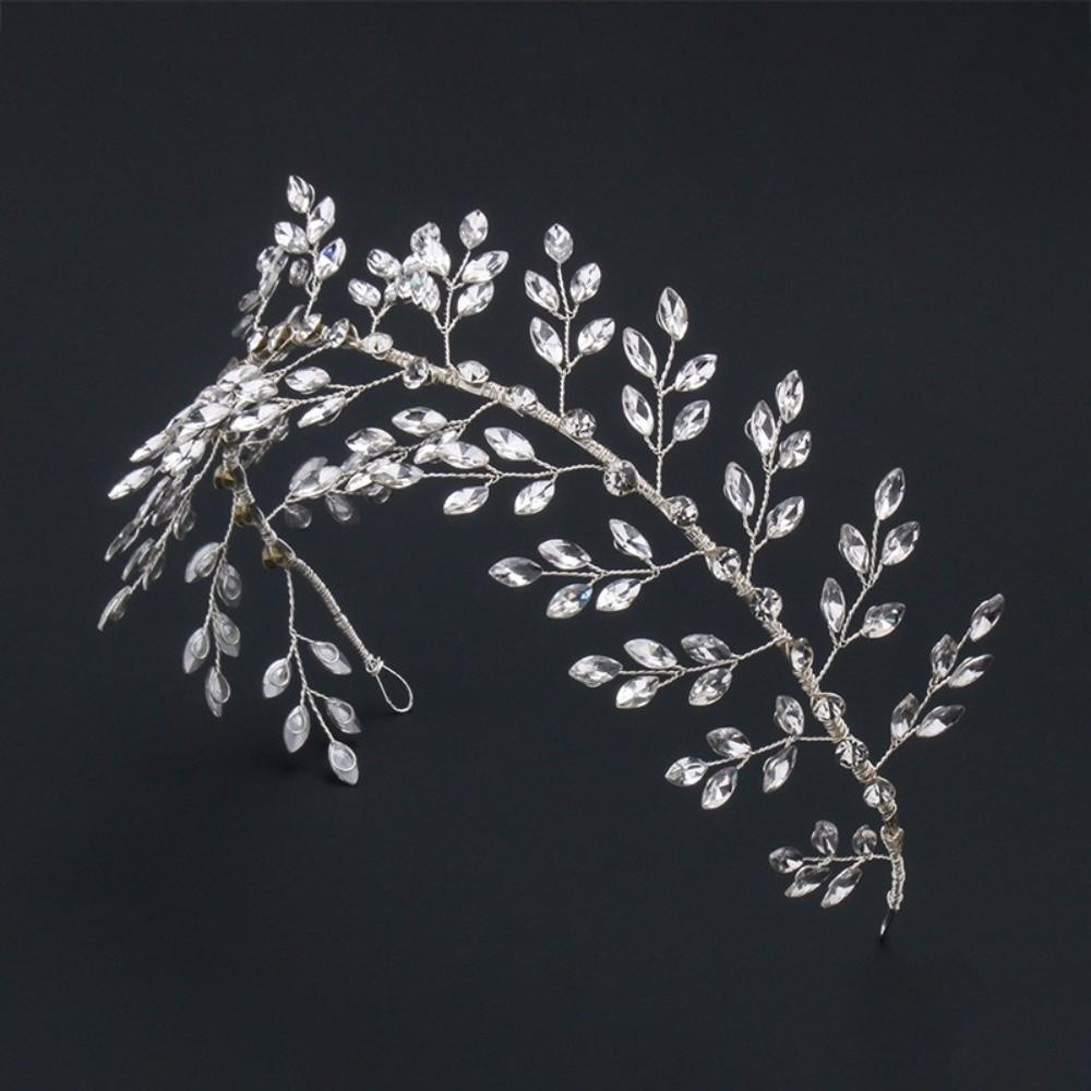 Handmade Bridal Headband Rhinestone Wedding Hair Accessories Rhinsestone Headband  for Bride