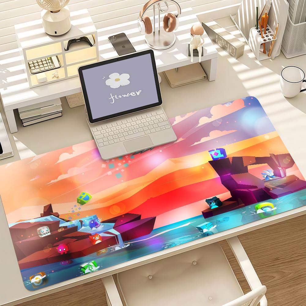 Game GEometry Dash Mouse Pad Anti Slip Rubber Edge Locked Thickened Laptop Gaming Desk Mat
