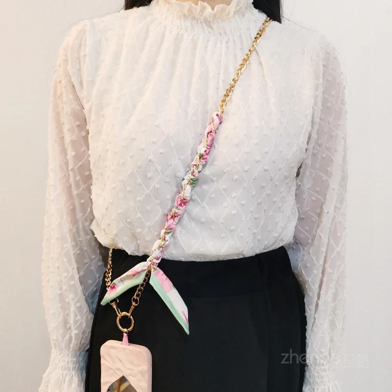 Cross Scarf Chain Lanyard Cross-body Lanyard Metal Chain Clip Mobile Phone Case Universal Lanyard Mobile Phone Phone Pendant