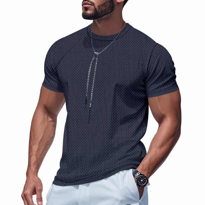 

Mens Quick Dry Workout Shirts Short Sleeve Solid Color Casual Basic Summer T Shirt Top S Темно-синій