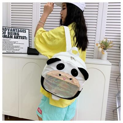 New Panda Plush Doll Casual Backpack Personality Cute Cartoon Versatile Fashion Messenger Bag