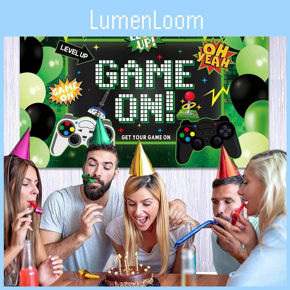 Party Background Cloth With Gaming Theme For Birthday Celebration And Decor