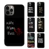 Wife Mom Boss Quotes Phone Case Cover For iPhone 17 Air 15 16 16e 14 13 Pro Max Coque 12 11 Pro Max For Apple PLUS Fundas