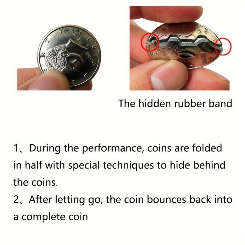 Coin Reduction Magic Can Be Folded In Half Coin Magic Props, Close-up Tricks Magic Show Supplies