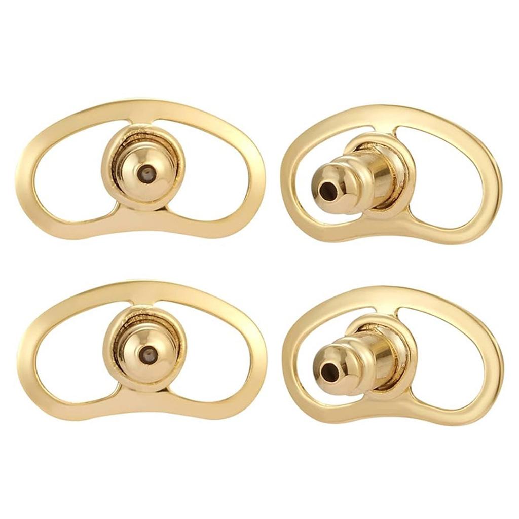 Set of 4 Adjustable Earring Support Backs for Large Earrings Practical Ear Closures Plug Ear Lobe Support Patches
