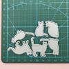 Multipurpose Kitten Animal Shape Cutting Dies Carbon Steel Die Cut Metal Embossing Stencils for Card Making Scrapbooking