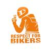Vinyl 3D Motorcycle Reflector Sticker Respect Biker Sticker for Car Motorbike Decoration Sticker Waterproof Moto Stickers Decals