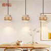Adjustable Wabi-Sabi Style Solid Wood Pendant Light for Bedroom, Dining, or Bar