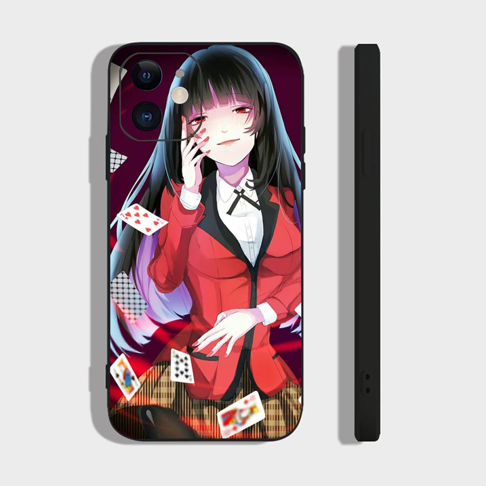 Anime K-Kakegurui Phone Case For IPhone 17 Air 16 15 14 13 Pro Max 11 12 Black Silicone Cover