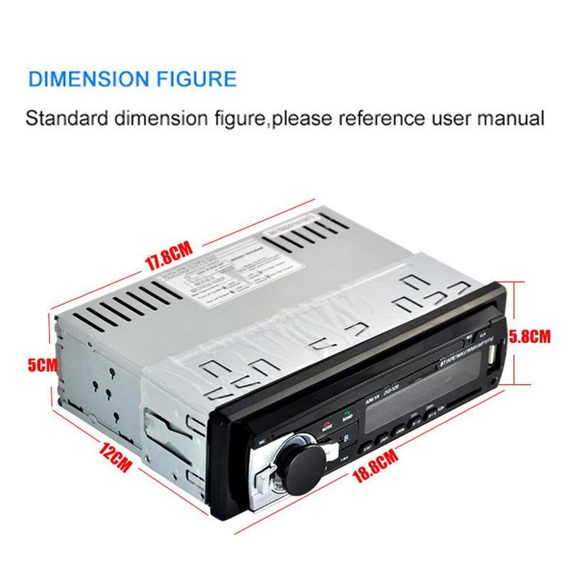 Car Stereo Radio FM Aux Input Receiver SD USB JSD-520 12V In-dash 1 Din Car MP3 Multimedia Player