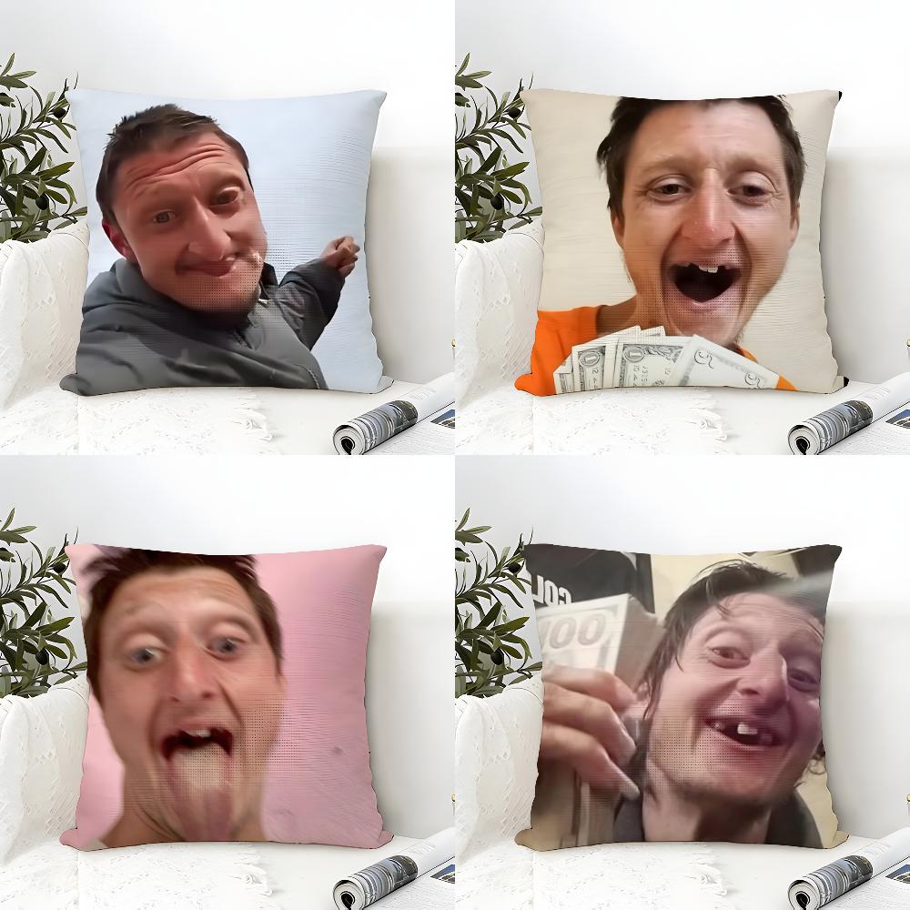 Funny Meme Music D-Daniel Larson 2 Pillow Case Natural Linen Double-Sided Printing Sofa Home Decor Cushion Cover