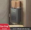 Wall-Mounted No-Drill Chopstick Holder with Multi-Compartments and Drainage, Large Capacity Cutlery Storage Box