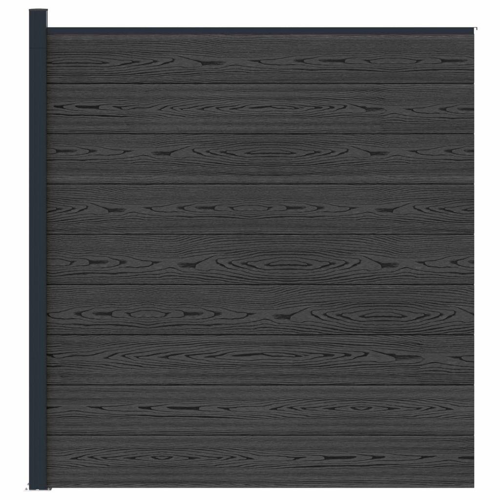 WPC and Aluminum Fence Panel Black
