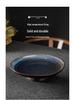 Retro Ceramic Glaze Dessert Plate | High-Foot Nostalgic Tableware for Snacks, Fruit & Pastry