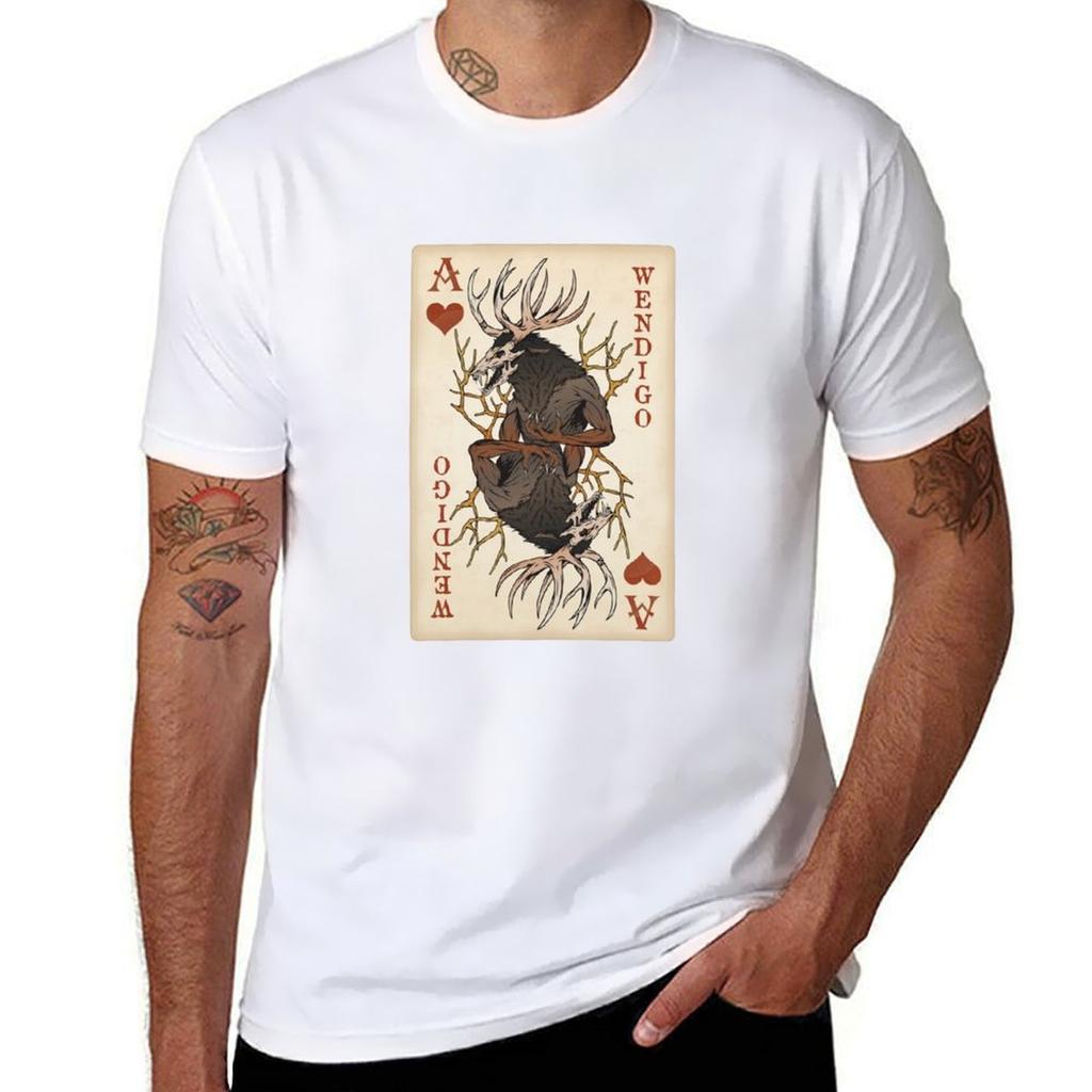 Wendigo Playing Card - Ace of Hearts Unique Original Artwork Cryptid Gift T-Shirt man tshirt anime tshirt T-Shirt