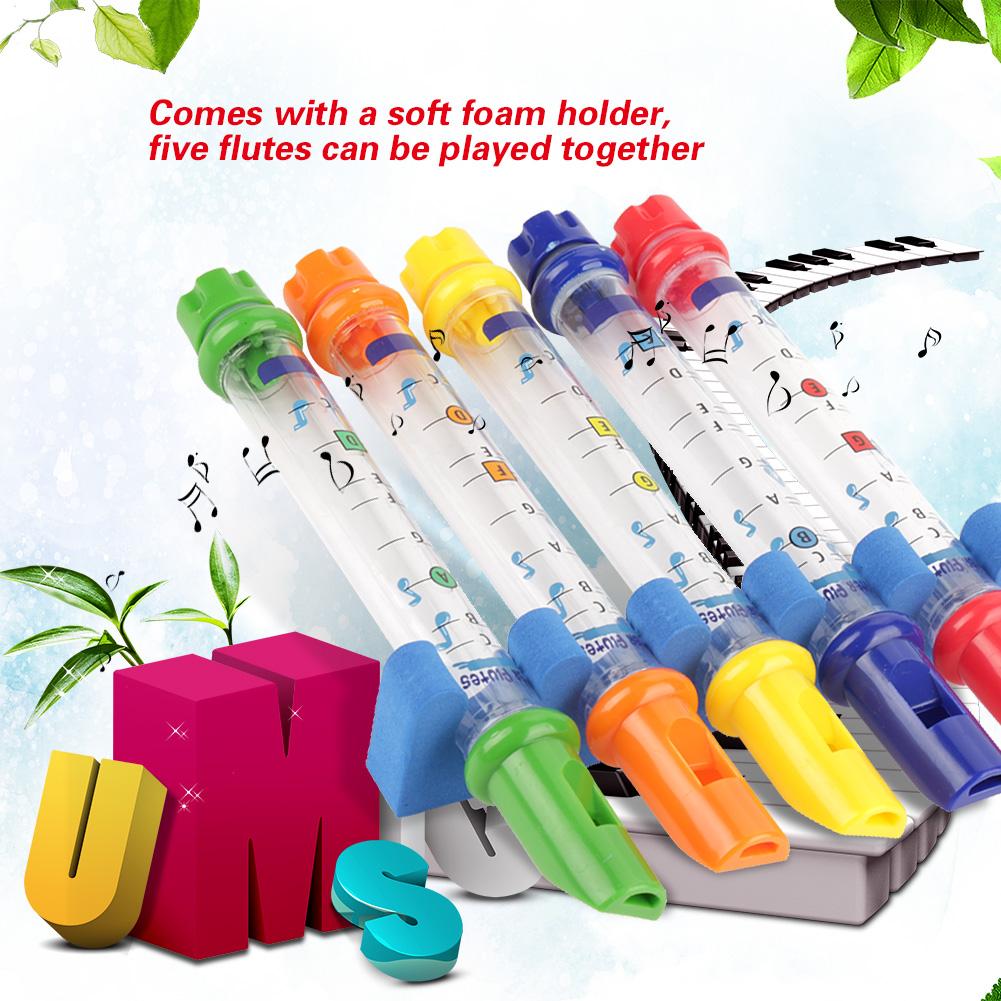 5Pcs/Set Kids Colorful Water Flutes Funny Children Bath Shower Music Instrument Toys
