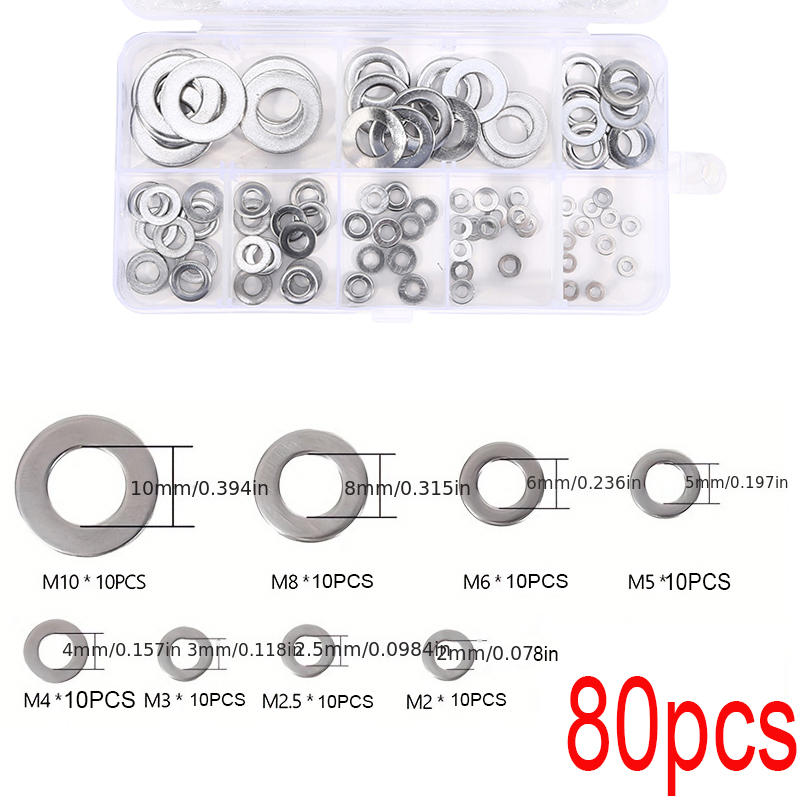 80/180 Pcs Non Slip Sealing Gasket Washer Assortment Kit for Faucet Pipe Automotive Leak Proof Repair