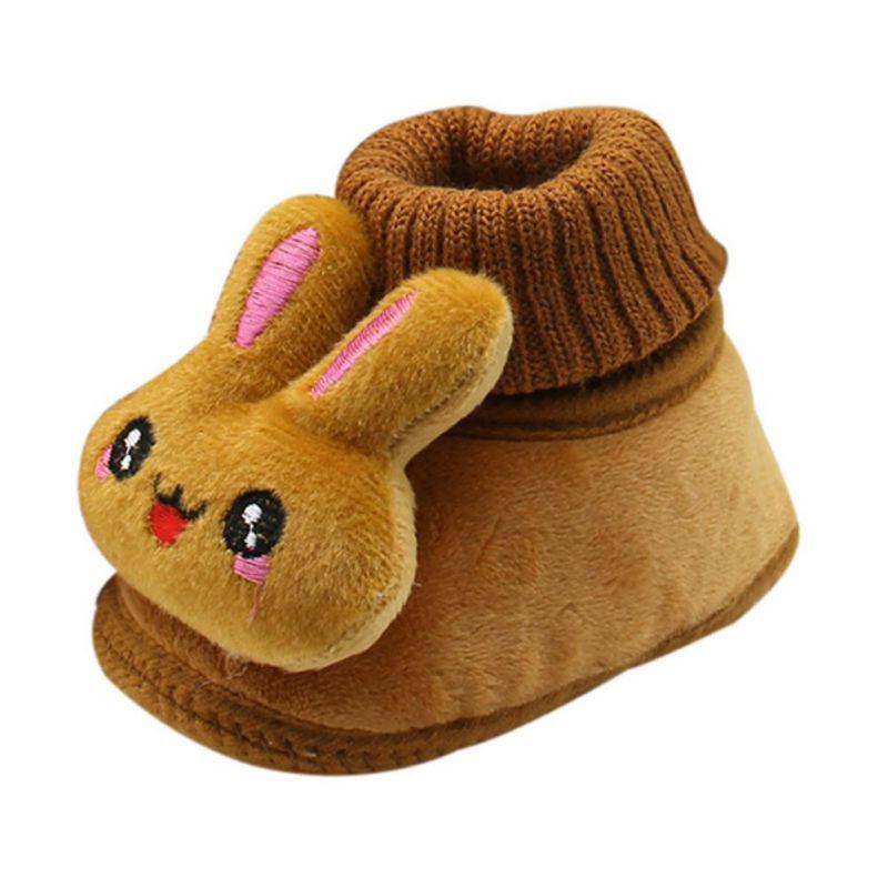 Zateplené chlapečky Dívčí měkké zimní boty Batole Dětské Snow Fleece králík Kojenecké boty