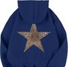Women's Leopard & Star Print Hoodie Pullover