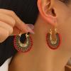 Bohemian Floral Totem Earrings: Elegant High-End Carved Accessories for Women