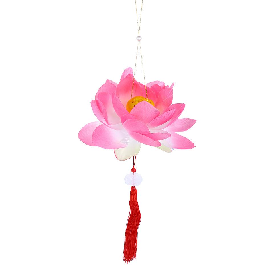

Hand-Held Lovely Portable Chinese Flower Lantern Lotus Light Festival Lantern Lotus LED Lantern Mid-Autumn Lantern Other рожевий