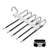 Stainless Steel Multi-Layer Folding Pants Hanger with Clips - Magic Storage Rack for Wardrobe