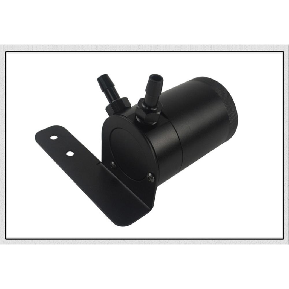 Oil Catch Can Tank / Air-Oil Separator Kit For Honda Civic 16-17 Black With Hose