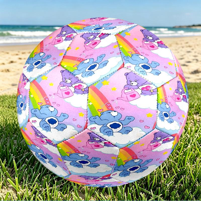 Care Bears Print Size 5 Soccer Ball, PU Wear Resistant Football for Match Training and Daily Practice, Birthday Gift for Soccer Fans