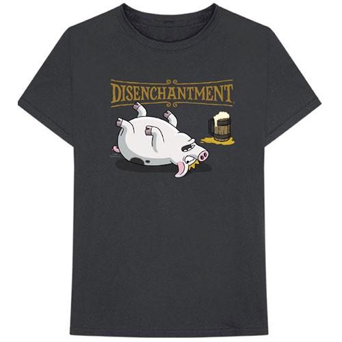 Men s Disenchantment Pig T-shirt Large Charcoal Grey L