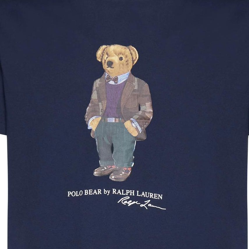 Polo Ralph Lauren Animal Print Pullover Crew Neck Short Sleeve T-Shirt Men T-shirts Navy-Blue 710854497-026