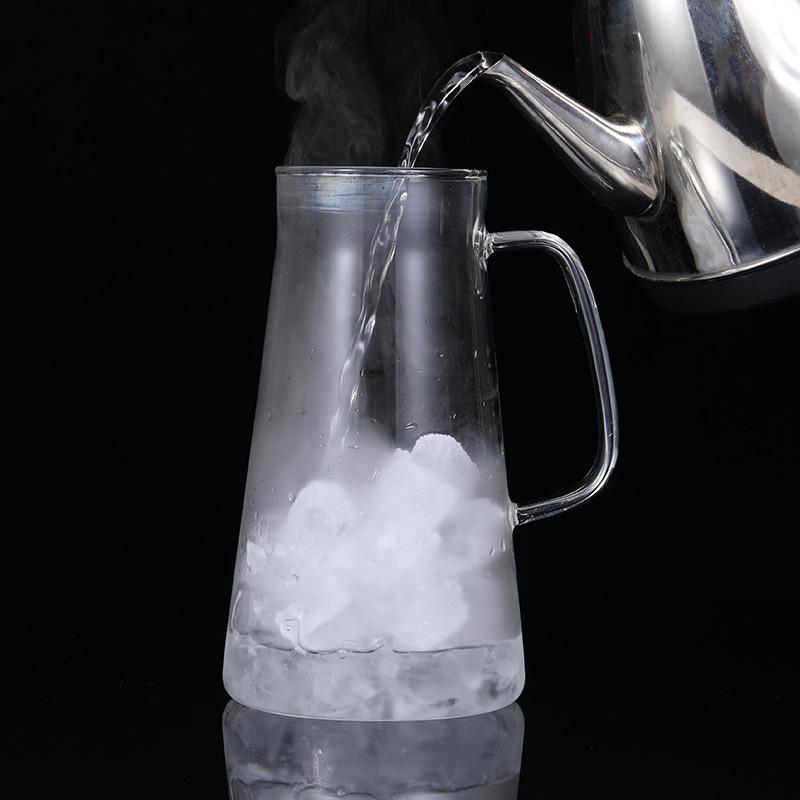 Ensemble de cafetière à infusion froide 1,5 L, cafetière à double usage, filtre, théière, expresso, machine à glaçons, cafetières en verre réutilisables et détachables